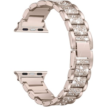 Curea metalica luxury ZAFIT™, bratara pentru Apple Watch 6/5/4/3/2/1, Display 38 mm, Auriu CM02