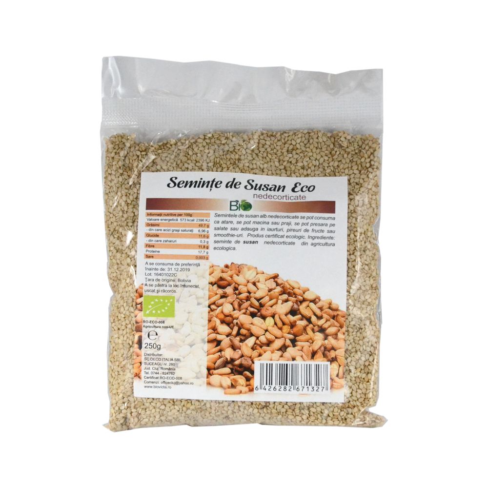 Seminte de susan nedecorticate, BIO 250 g
