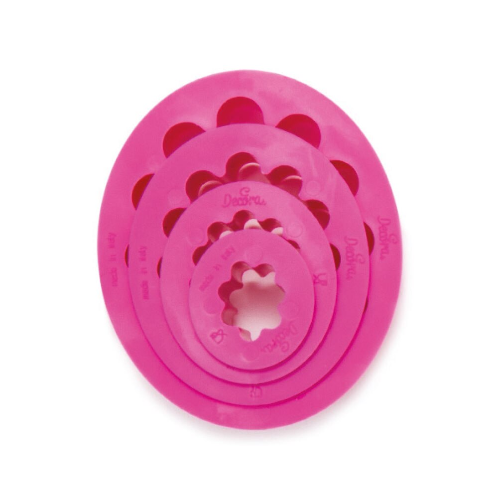 Decupatoare din plastic OVALE, 4 buc set, Decora