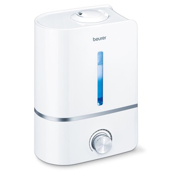 Umidificator Beurer, 25 W, 4 l, 300 ml/h, LED, panou mecanic, Alb Umidificator Beurer, 25 W, 4 l, 300 ml/h, LED, panou mecanic, Alb