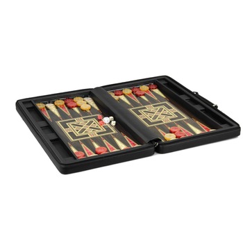 Joc de table din piele si lemn tip servieta 50x60 cm Miami 2038 Joc de table din piele si lemn tip servieta 50x60 cm Miami 2038