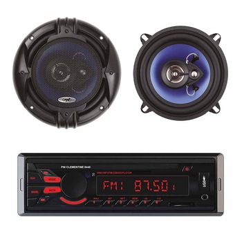 Pachet Radio MP3 player auto PNI Clementine 8440 4x45W USB SD AUX 12V cu Set 2 Difuzoare auto coaxiale PNI HiFi500, 100W, 12.7 cm Pachet Radio MP3 player auto PNI Clementine 8440 4x45W USB SD AUX 12V cu Set 2 Difuzoare auto coaxiale PNI HiFi500, 100W, 12.7 cm