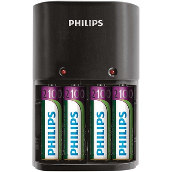 Incarcator acumulatori Philips 1/4 x AA/AAA + 4 Acumulatori x AA 2100 mAh Incarcator acumulatori Philips 1/4 x AA/AAA + 4 Acumulatori x AA 2100 mAh
