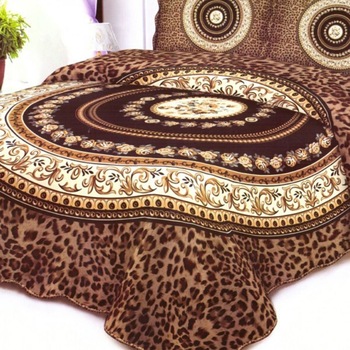 Cuvertura de pat + 2 Fete de Perne, Bumbac Tip Finet, Imprimata, Pat 2 persoane, CFI-15 Cuvertura de pat + 2 Fete de Perne, Bumbac Tip Finet, Imprimata, Pat 2 persoane, CFI-15