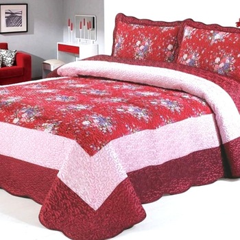 Cuvertura de Pat din Matase + 2 Fete de Perna, Pat 2 Persoane, CCM-03 Cuvertura de Pat din Matase + 2 Fete de Perna, Pat 2 Persoane, CCM-03