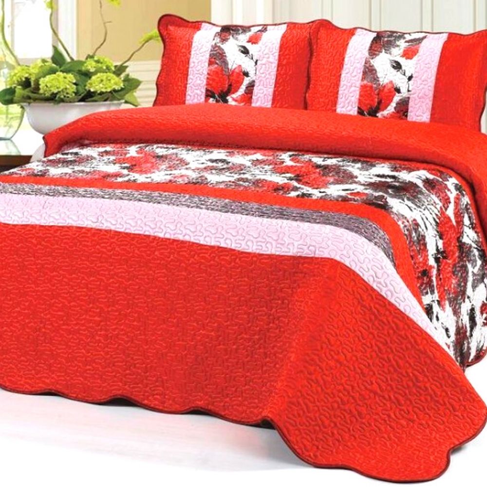 Cuvertura de Pat din Matase + 2 Fete de Perna, Pat 2 Persoane, CCM-19