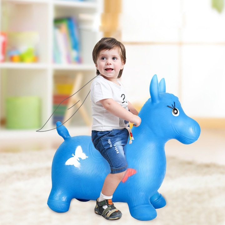 Animalut gonflabil de sarit , din cauciuc ,Albastru