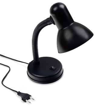 Lampa de birou, Zola, neagra, E27, 220-240 V, 40W, cu posobilitatea de a inclina bratu Lampa de birou, Zola, neagra, E27, 220-240 V, 40W, cu posobilitatea de a inclina bratu