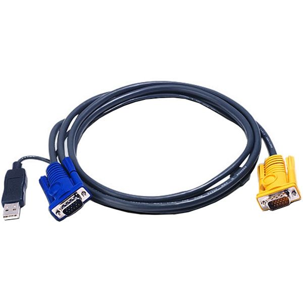 Cablu prelungire Aten KVM HD15-SVGA, PS/2, Audio, 1.8m