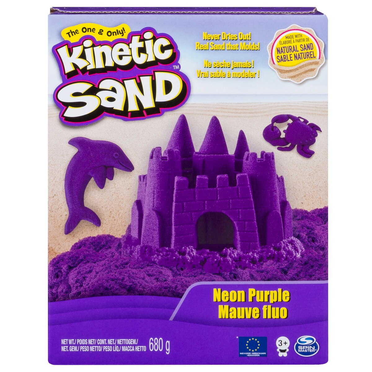 Rezerva Kinetic Sand Deluxe - Neon, mov , 680 g
