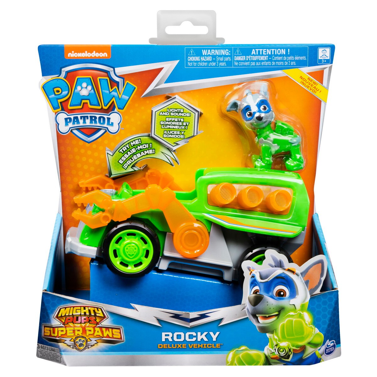 Set figurina cu vehicul Paw Patrol - Mighty Pups, Rocky