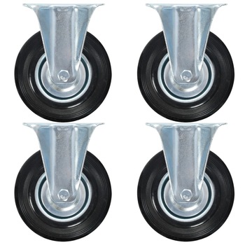 Set de 16 roti fixe, vidaXL, 125 mm Set de 16 roti fixe, vidaXL, 125 mm