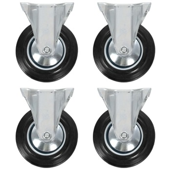 Set de 4 roti fixe, vidaXL, 160 mm Set de 4 roti fixe, vidaXL, 160 mm
