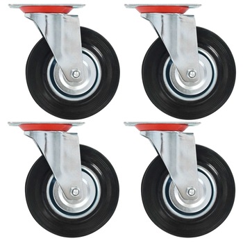 Set de 4 roti pivotante,. vidaXL, 125 mm Set de 4 roti pivotante,. vidaXL, 125 mm
