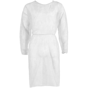 Set 10 halate de unica folosinta, culoare alb, material netesut,40 GR Set 10 halate de unica folosinta, culoare alb, material netesut,40 GR