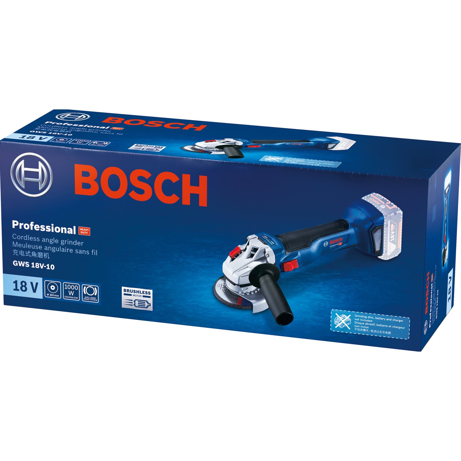 Bosch Professional Meuleuse d'angle sans fil Biturbo GWS 18V-15 C Solo 125  mm