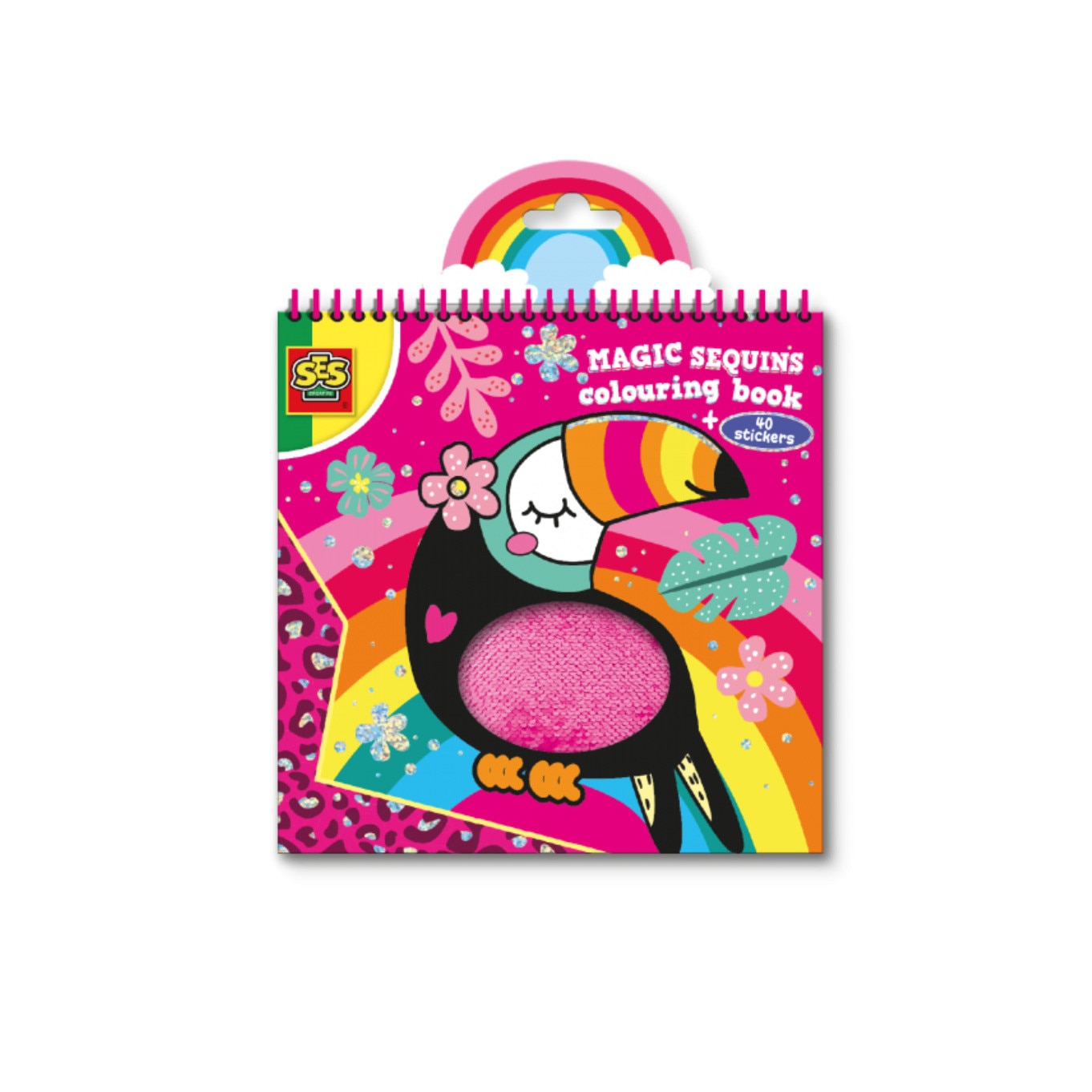Set pictura si desen SES Creative Carte de colorat Magic + 40 abtibilduri
