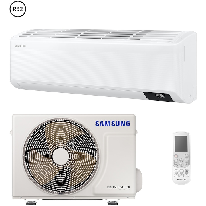 Aparat de aer conditionat Samsung Luzon 9000 BTU, Clasa A++, Fast cooling, Mod Eco, AR09TXHZAWKNEU/AR09TXHZAWKXEU, Alb