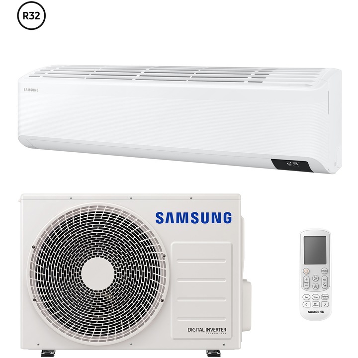 Aparat de aer conditionat Samsung Luzon 18000 BTU, Clasa A++, Fast cooling, Mod Eco, AR18TXHZAWKNEU/AR18TXHZAWKXEU, Alb