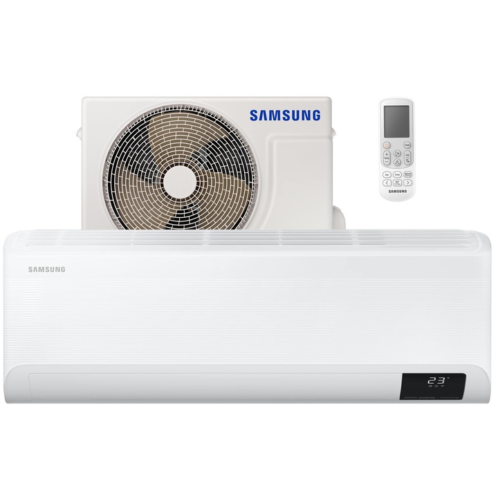 Aparat de aer conditionat Samsung Cebu 9000 BTU Wi-Fi, Clasa A++, AI Auto Comfort, Fast cooling, AR09TXFYAWKNEU/AR09TXFYAWKXEU, alb