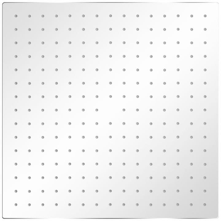 Para dus tip ploaie, vidaXL, otel inoxidabil, 40 x 40 cm, Argintiu