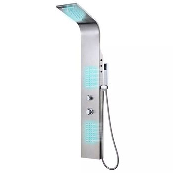 Unitate panou dus, vidaXL, Otel inoxidabil, 20 x 44 x 130 cm, Argintiu Unitate panou dus, vidaXL, Otel inoxidabil, 20 x 44 x 130 cm, Argintiu