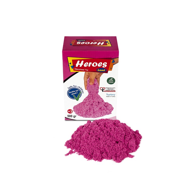 Кутия розов цвят кинетичен пясък 500 грама от Пясъчко