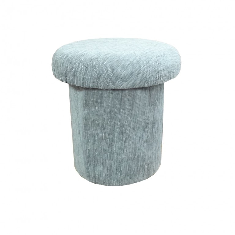 Taburet Alina, Stofa Gri Plus Deschis, 44 x 40 cm