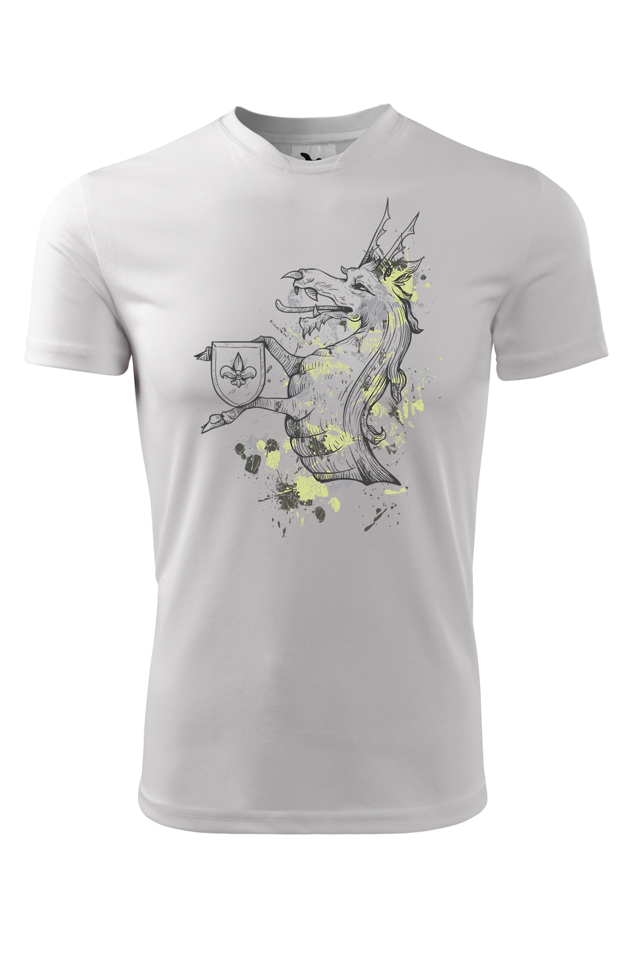 Tricou personalizat, Scut Dragon, Adler, Alb