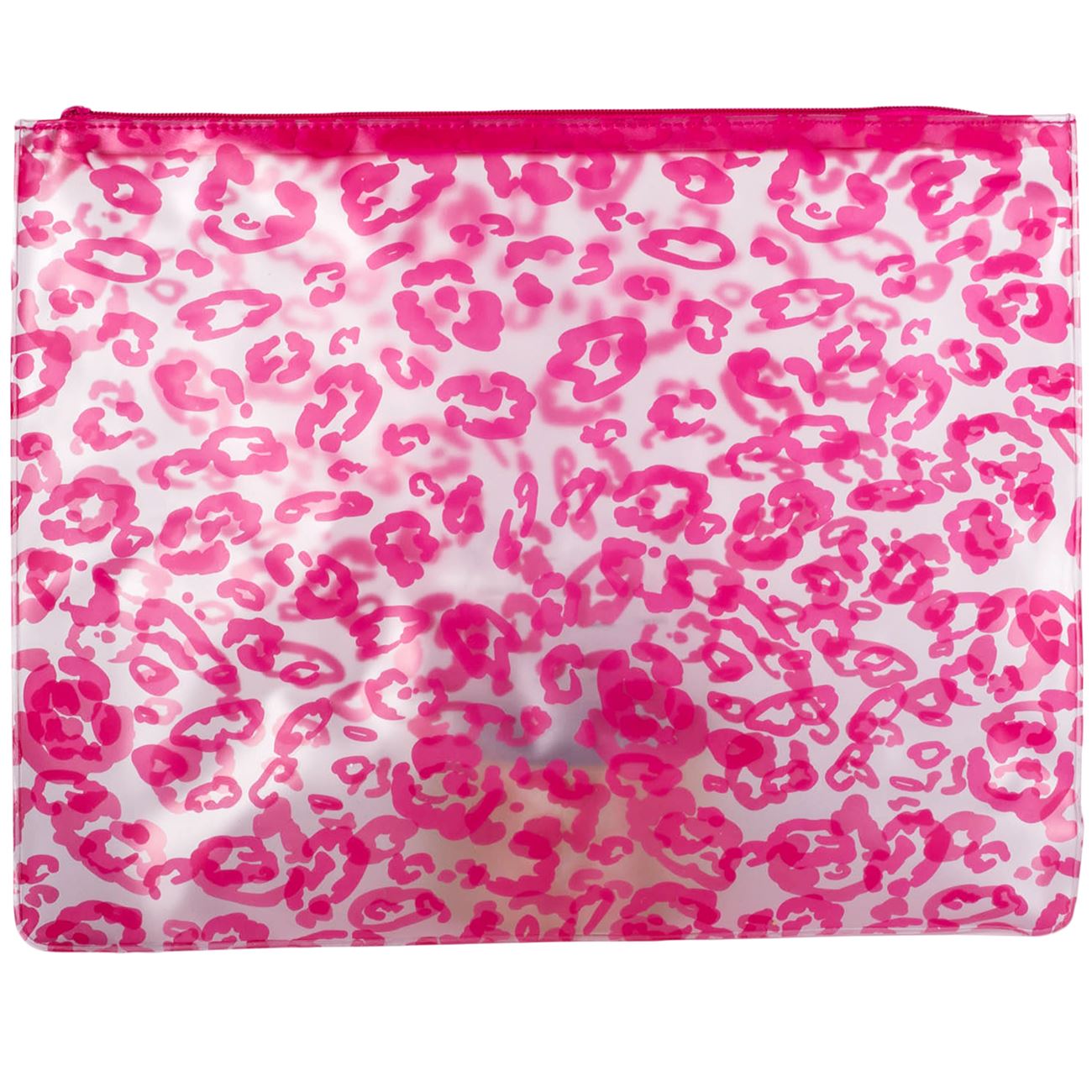 Portfard pentru cosmetice, Zola®, transparent ,Fuchsia, 30x24 cm