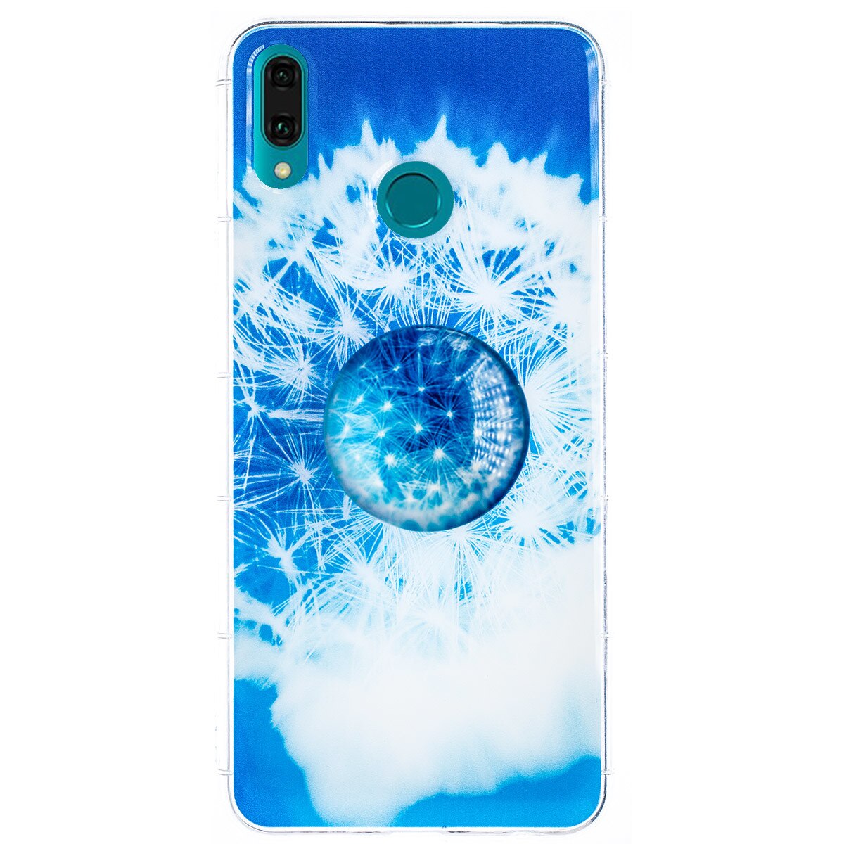 Husa Silicon cu suport Huawei Y9 2019, Floral