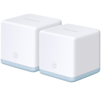 Sistem Mesh Wi-Fi Mercusys Halo S12 (2 pack) AC1200 cu Seamless Roaming, Self-Healing, Control Parental si acoperire de pana la 260 m² Sistem Mesh Wi-Fi Mercusys Halo S12 (2 pack) AC1200 cu Seamless Roaming, Self-Healing, Control Parental si acoperire de pana la 260 m²