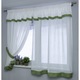 Perdea Bucatarie, Decolis mini Inza verde M10, latime 280 cm, inaltime 150 cm