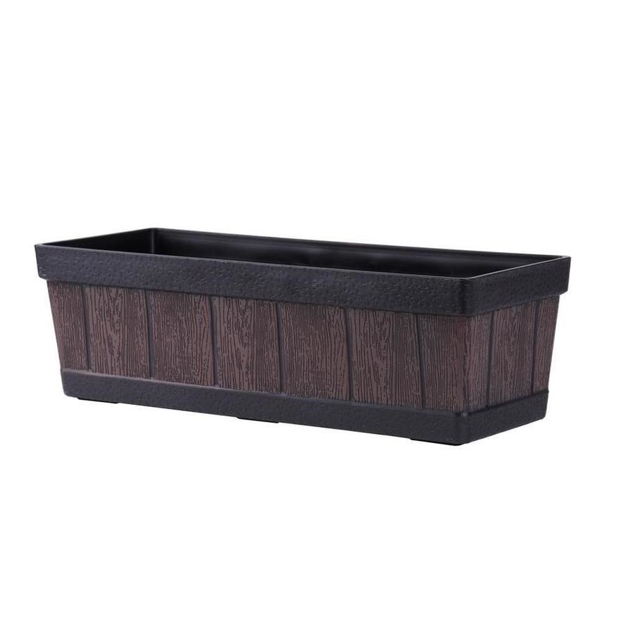 Ghiveci decorativ, Strend Pro Woodeff 816, efect lemn teak, 46x17x14 cm