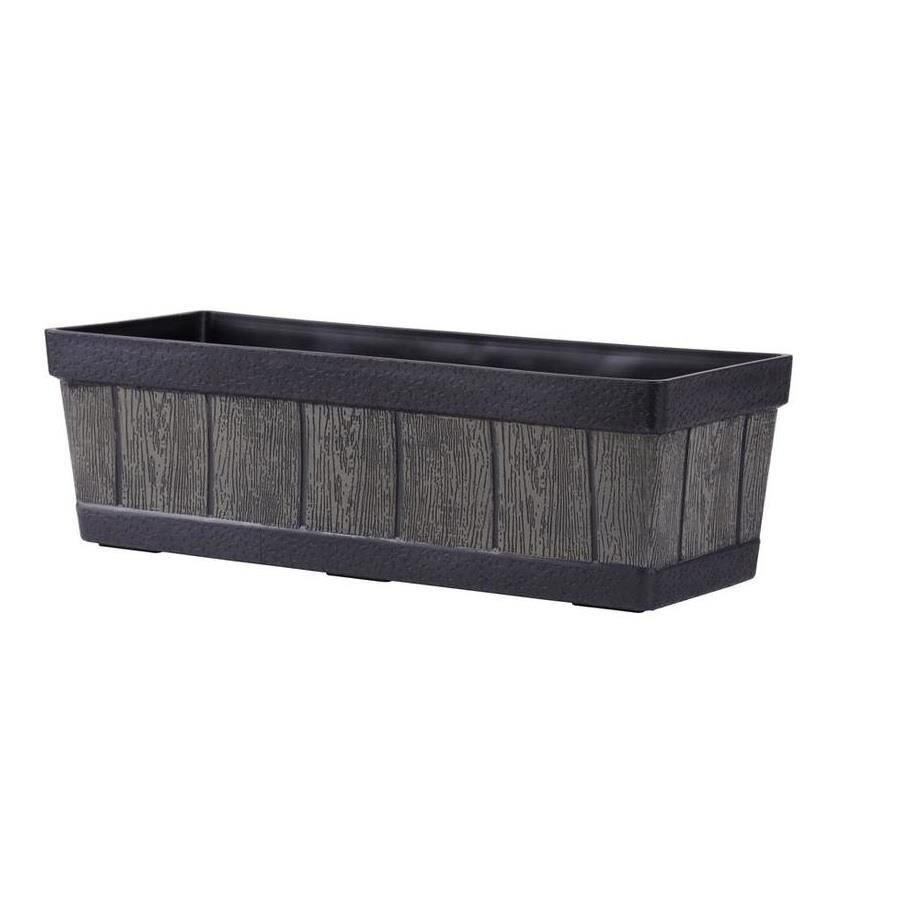 Ghiveci decorativ, Strend Pro Woodeff 816, efect lemn natur, 46x17x14 cm