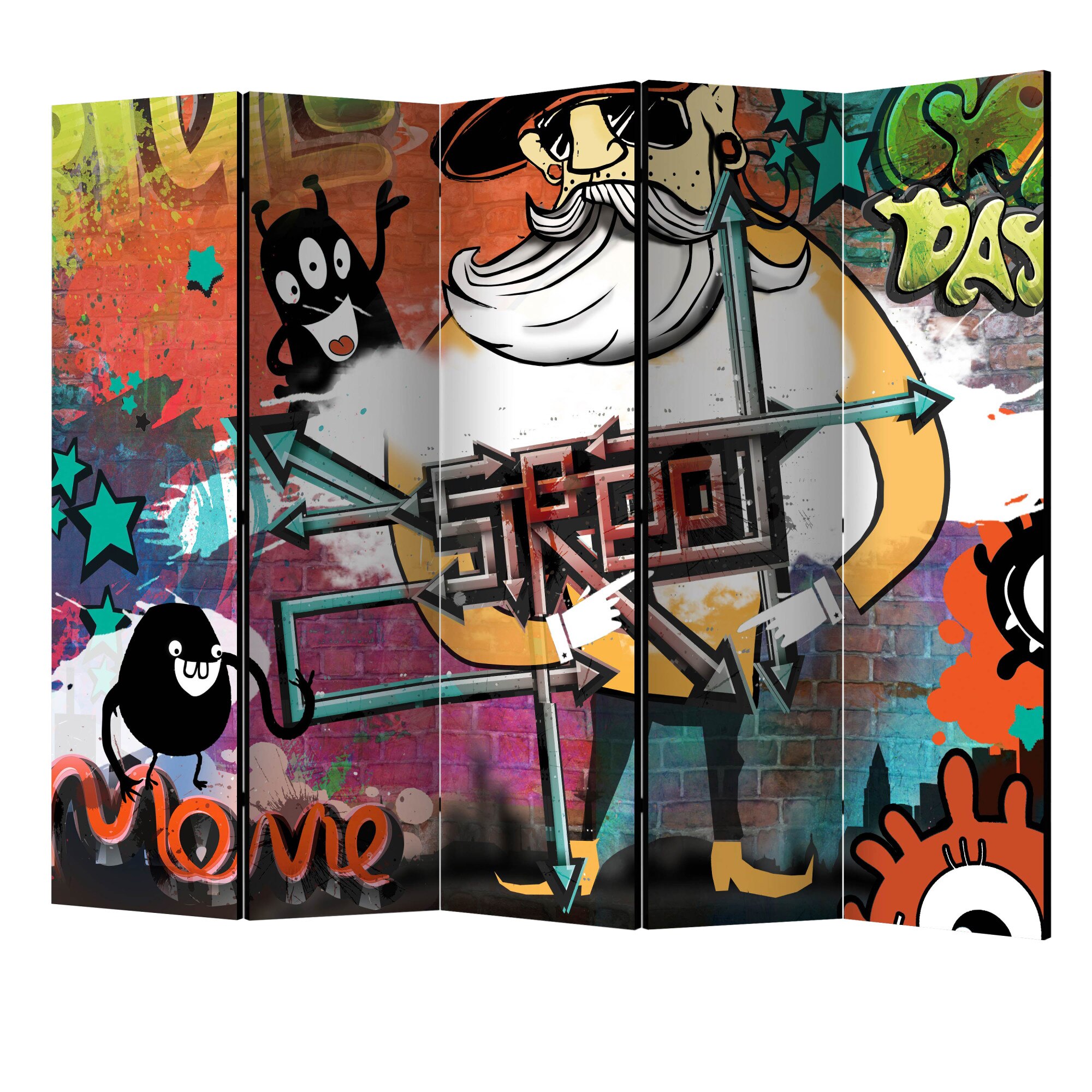 Paravan din 5 parti - Film de strada II - 225 x 172 cm