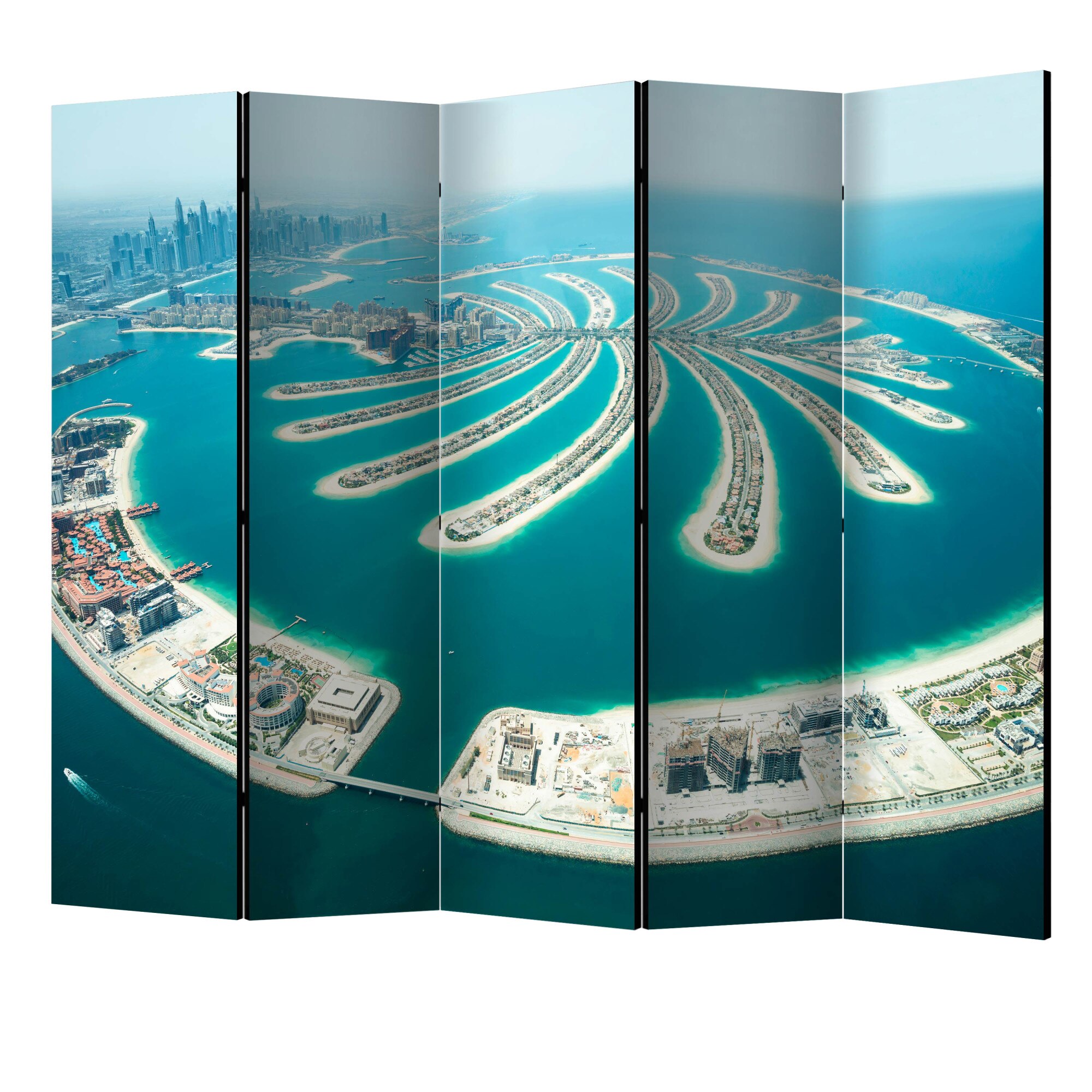 Paravan din 5 parti - Dubai palm island II - 225 x 172 cm