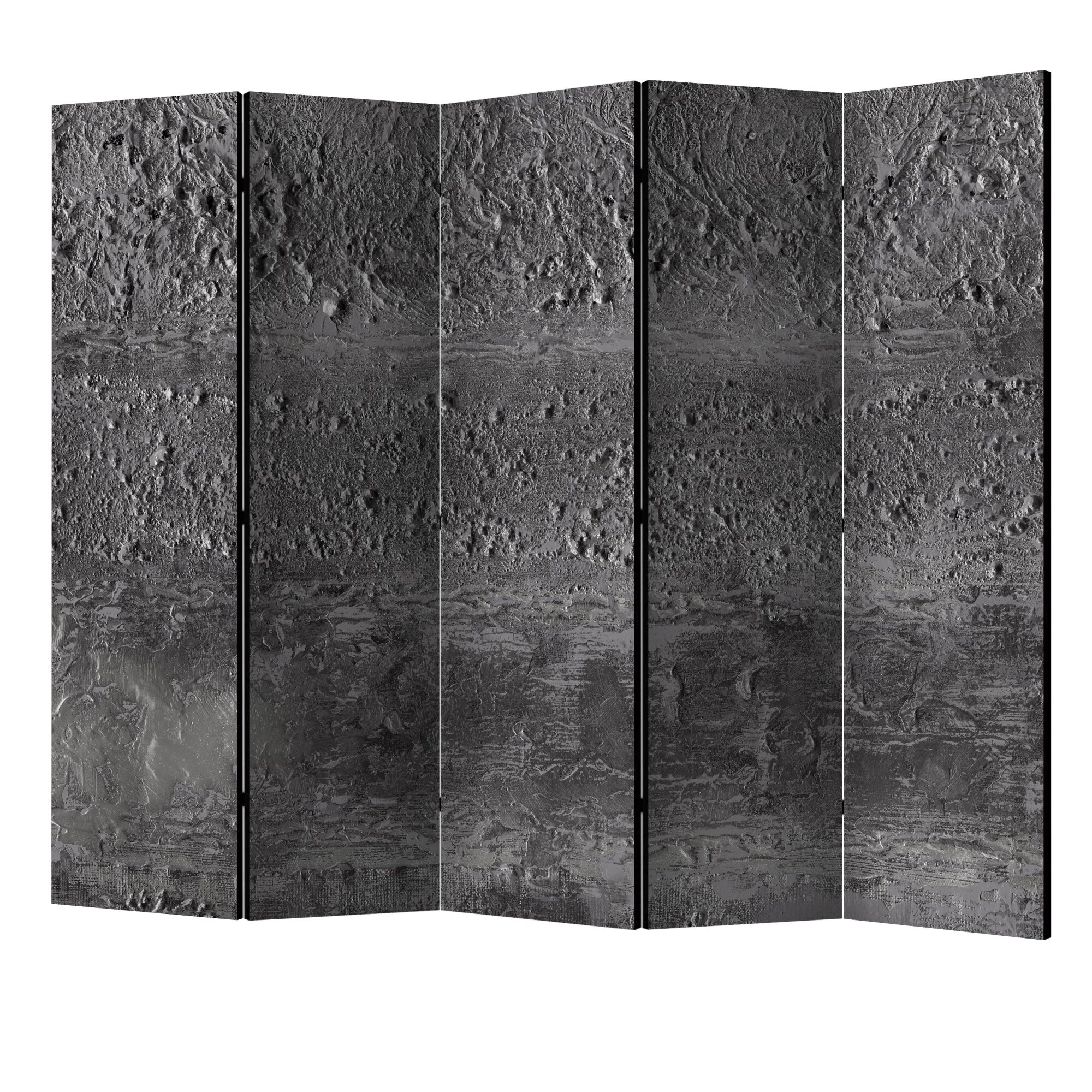 Paravan din 5 parti - Furtuna gri II - 225 x 172 cm