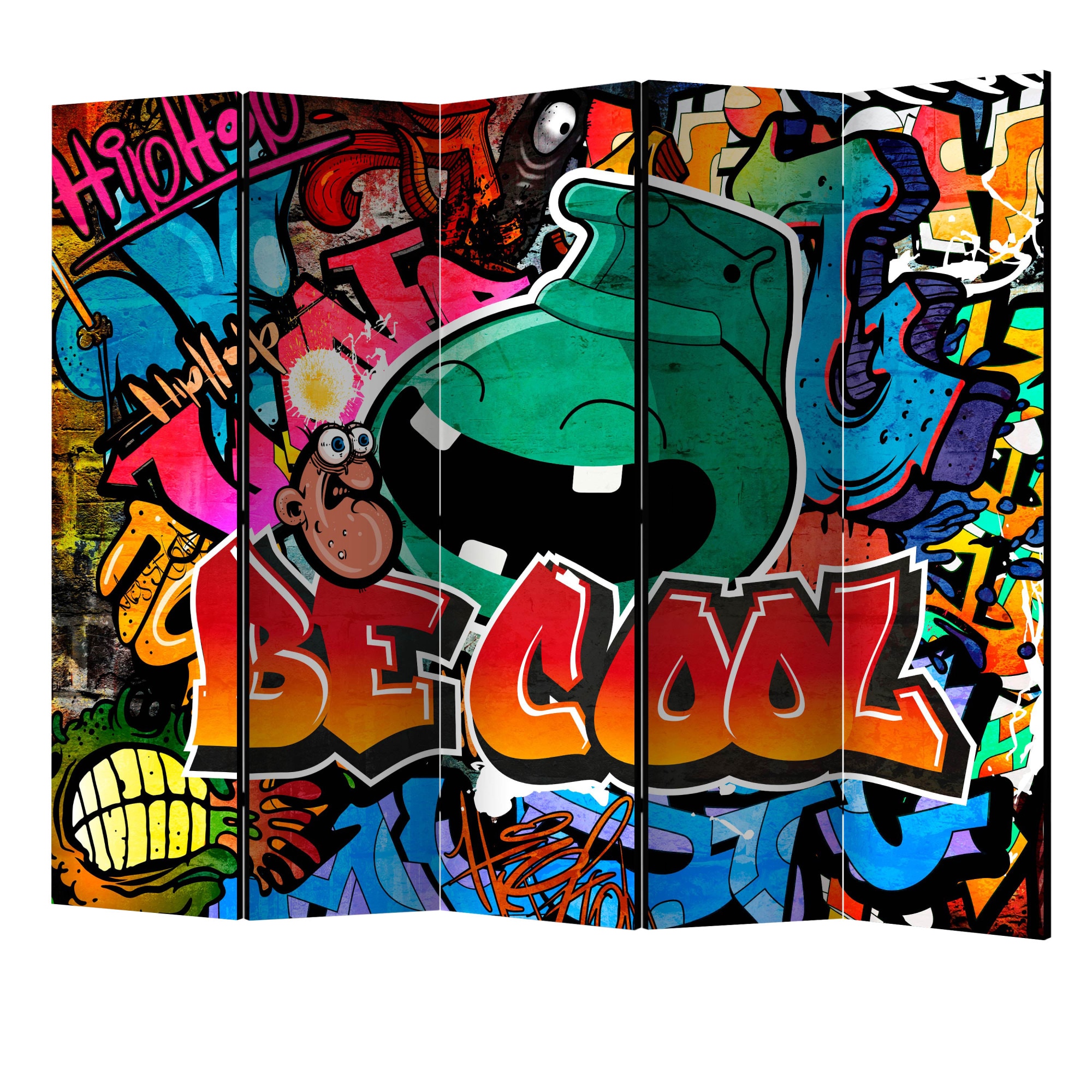 Paravan din 5 parti - fii cool II - 225 x 172 cm