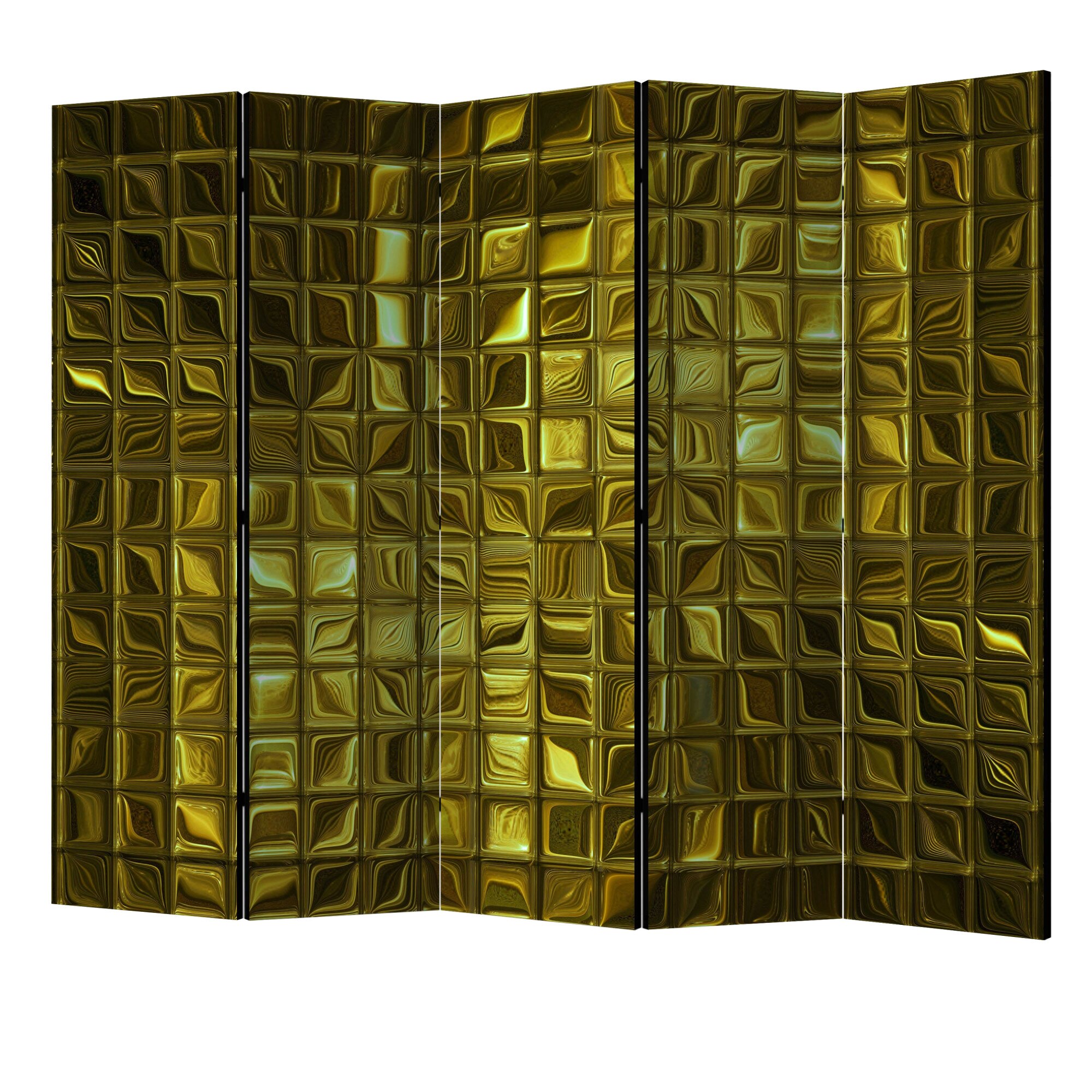 Paravan din 5 parti - Golden afterglow II - 225 x 172 cm