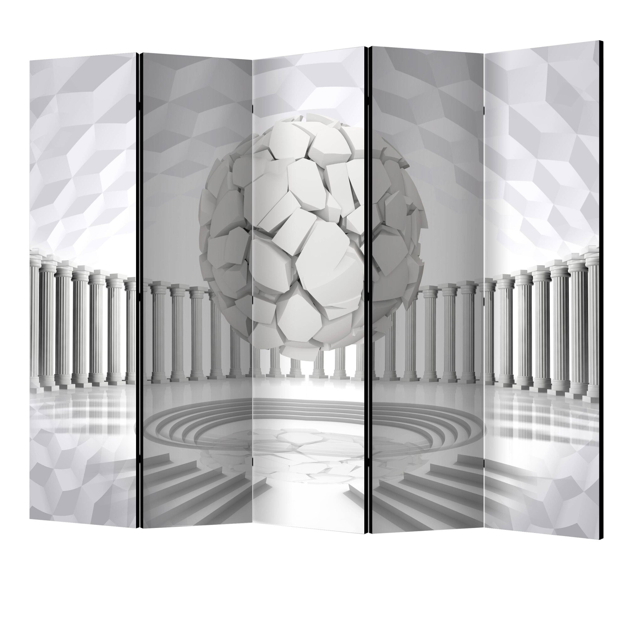 Paravan din 5 parti - Geometrie ascunsa II - 225 x 172 cm