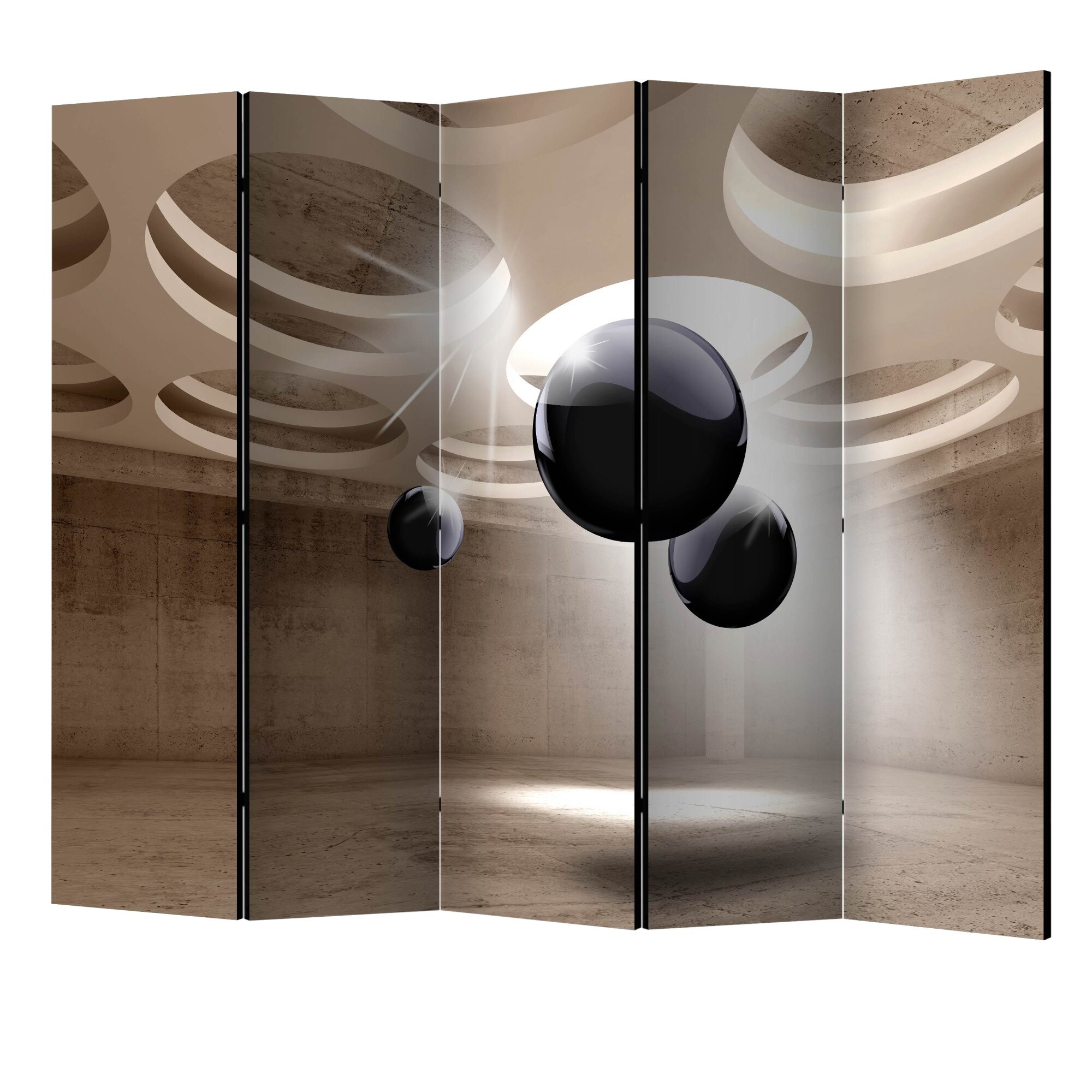 Paravan din 5 parti - Geama geometrica II - 225 x 172 cm