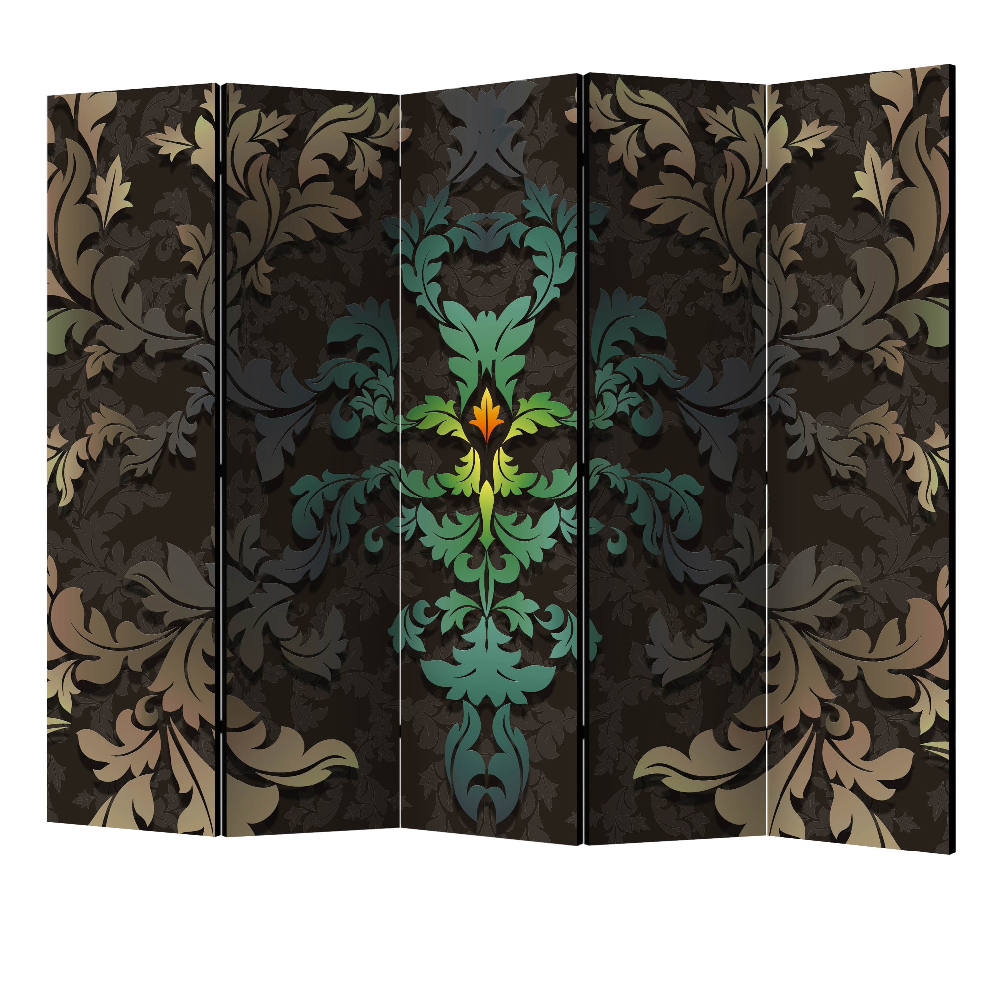 Paravan din 5 parti - Frunze de dans II - 225 x 172 cm