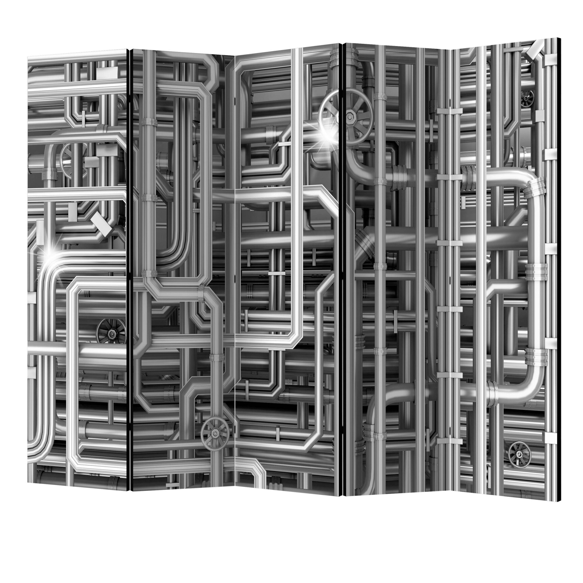 Paravan din 5 parti - Labirint urban II - 225 x 172 cm