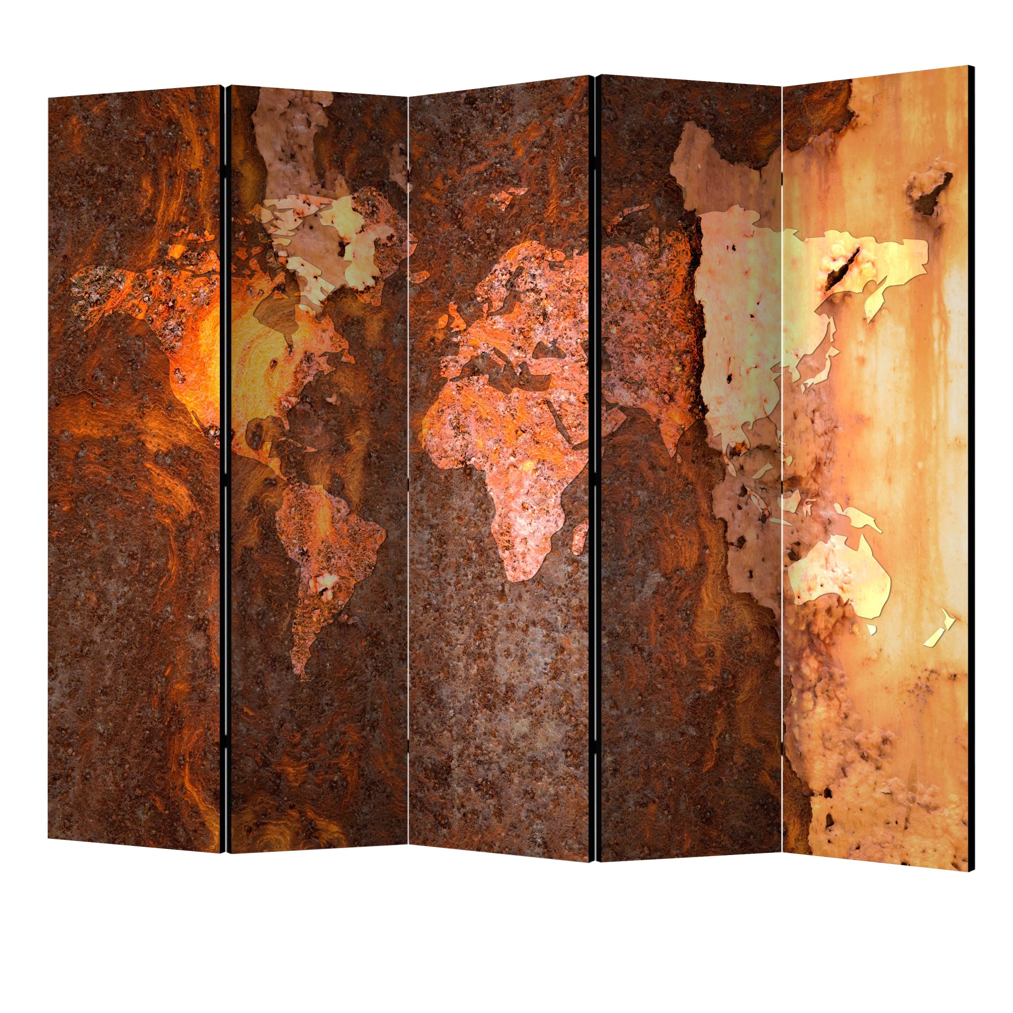 Paravan din 5 parti - Imersiuni metalice II - 225 x 172 cm