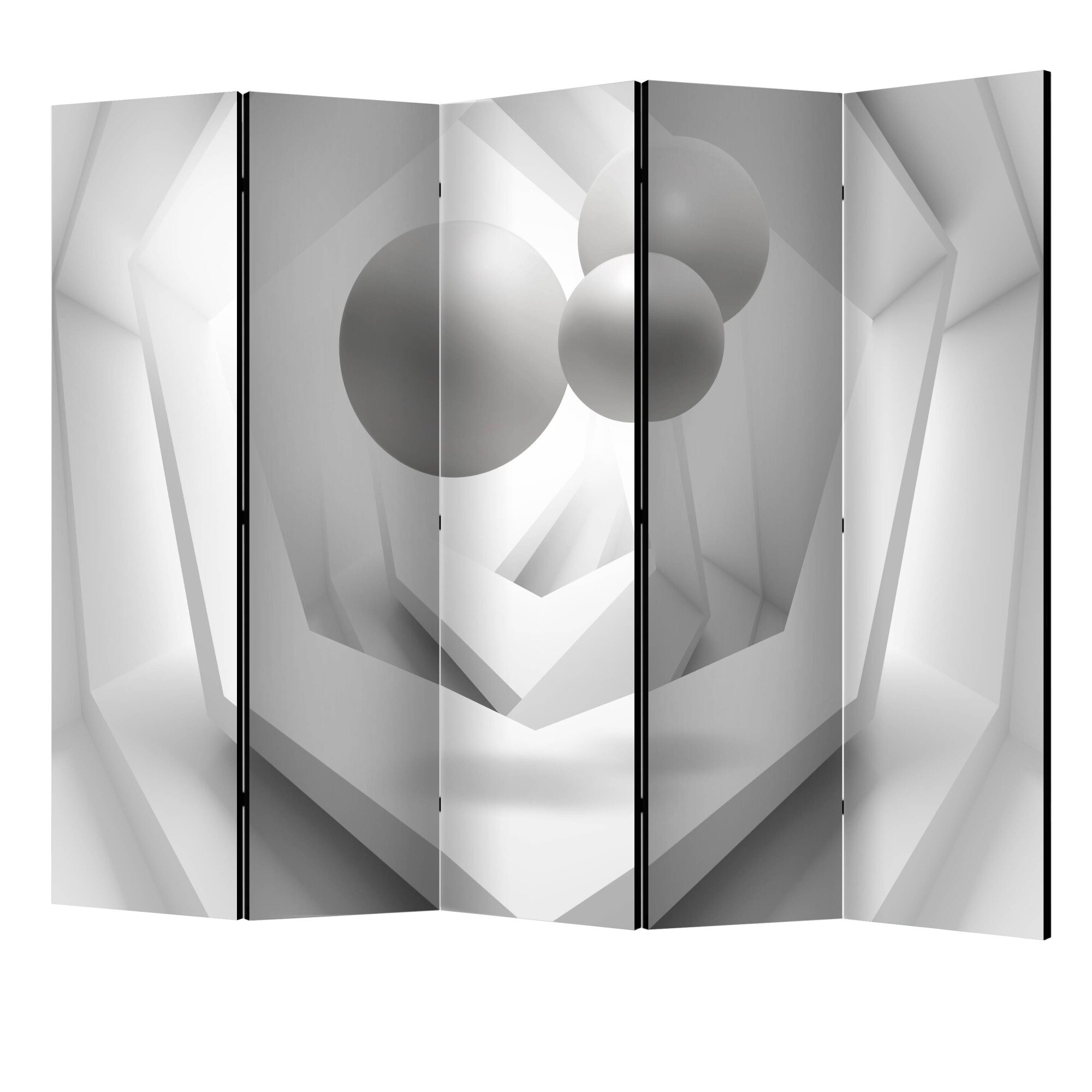 Paravan din 5 parti - Imaginatia alba II - 225 x 172 cm
