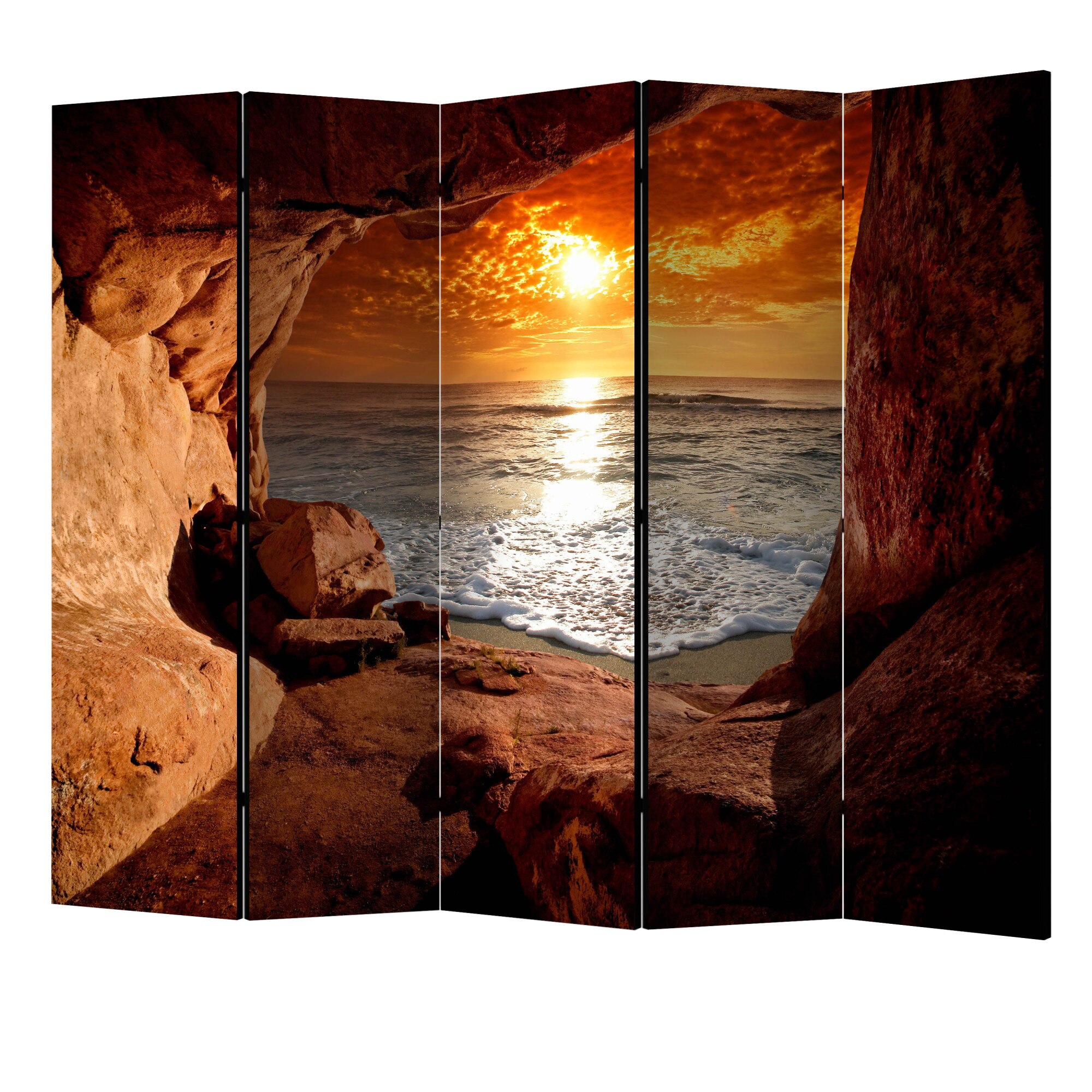 Paravan din 5 parti - Iesire din pestera II - 225 x 172 cm