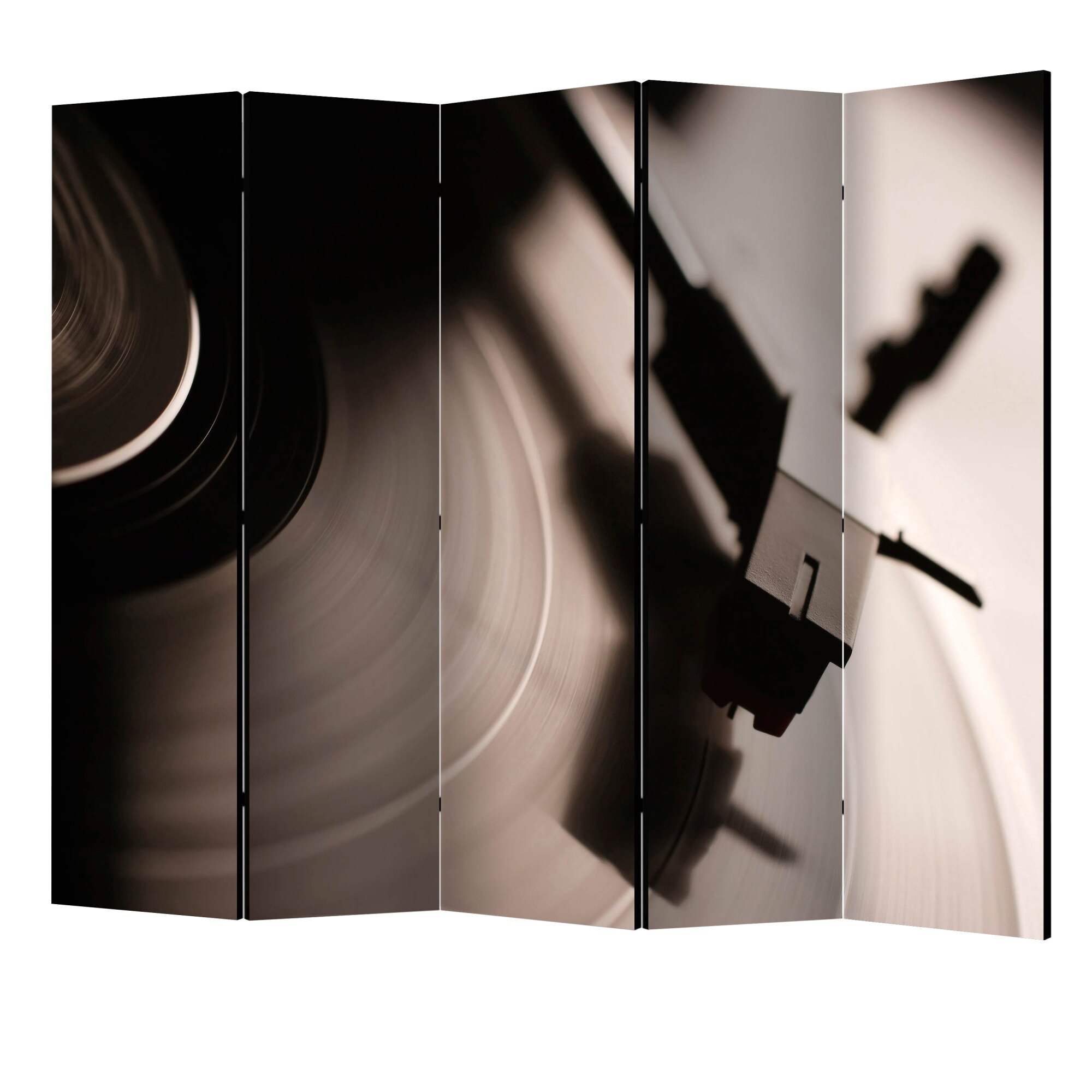 Paravan din 5 parti - Grafofon si vinil record II - 225 x 172 cm