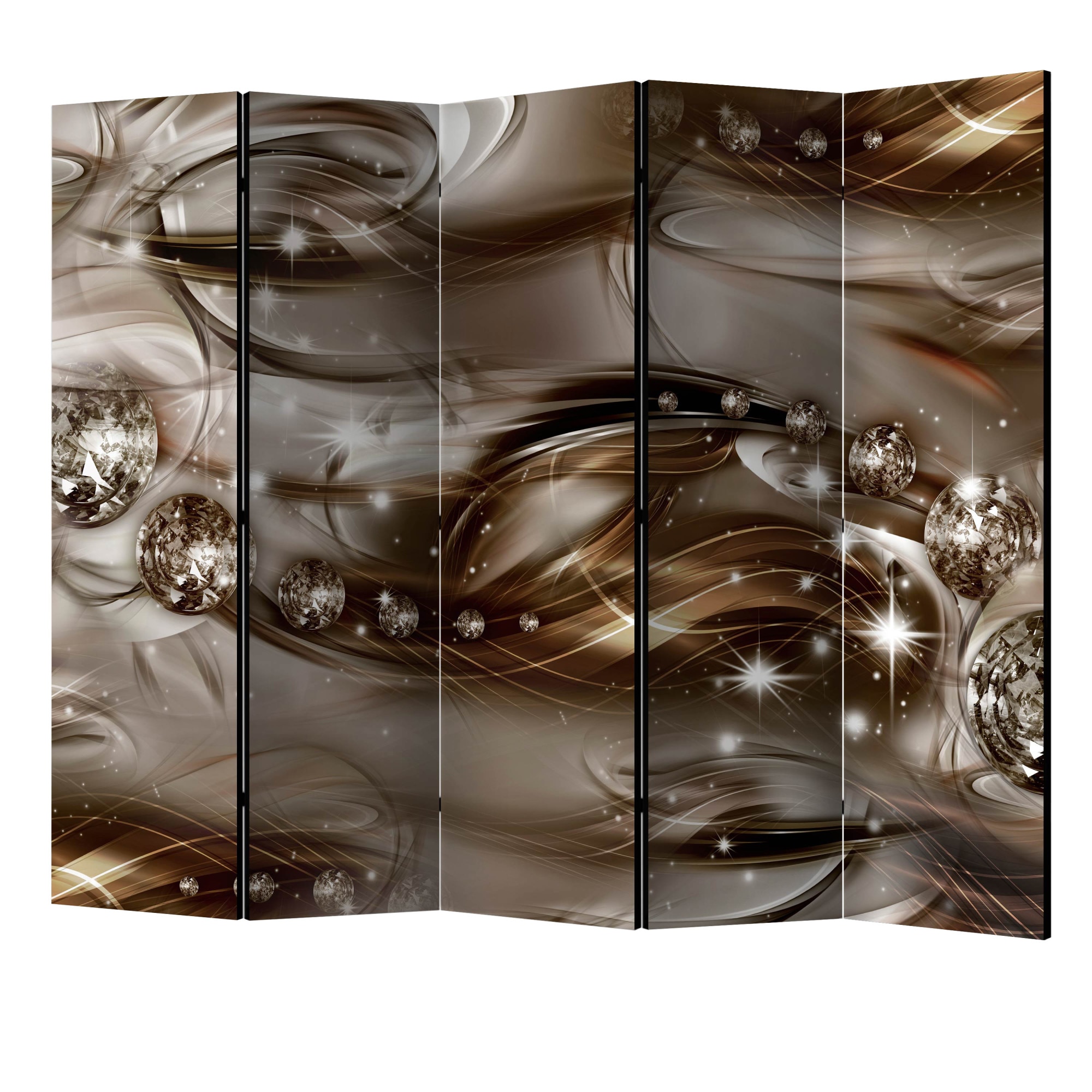 Paravan din 5 parti - Grey river II - 225 x 172 cm