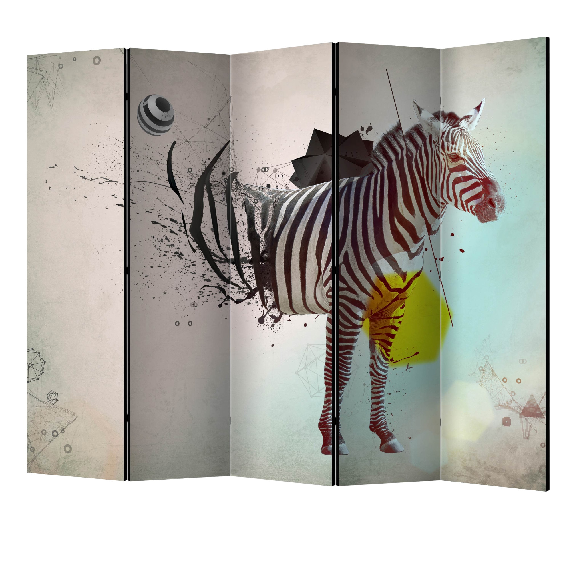 Paravan din 5 parti - In dizarmonie cu natura II - 225 x 172 cm